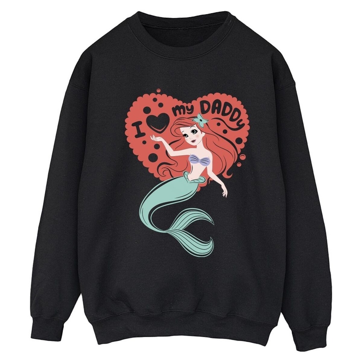 Vêtements Femme Sweats Disney The Little Mermaid Love Daddy Noir