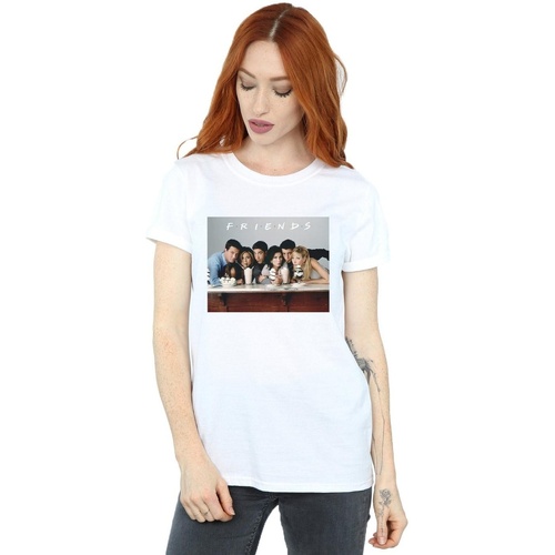 Vêtements Femme T-shirts manches longues Friends Group Photo Milkshakes Blanc