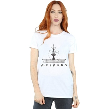 Vêtements Femme T-shirts manches longues Friends Fountain Sketch Blanc