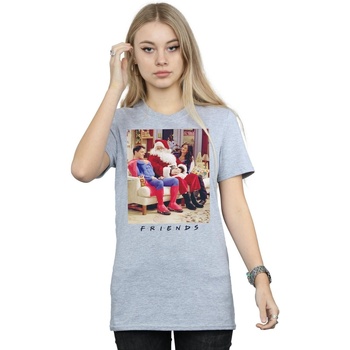 Vêtements Femme T-shirts manches longues Friends Superman And Santa Gris