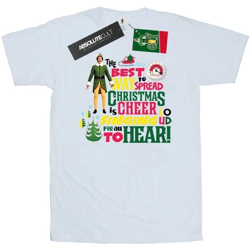 Vêtements Homme T-shirts manches longues Elf Christmas Cheer Blanc