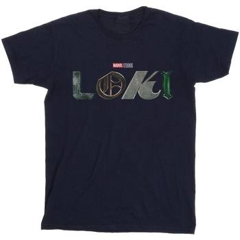 Vêtements Fille T-shirts manches longues Marvel Loki Logo Bleu