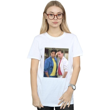 Vêtements Femme T-shirts manches longues Friends 80's Ross And Chandler Blanc