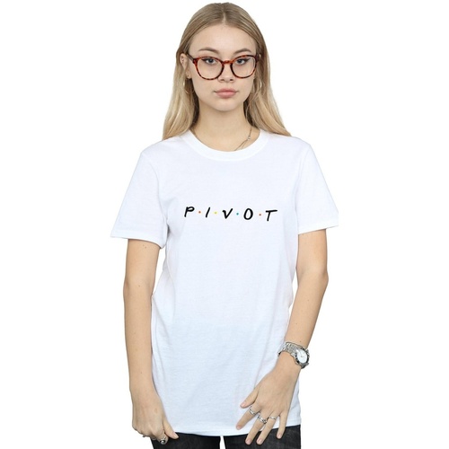 Vêtements Femme T-shirts manches longues Friends Pivot Logo Blanc
