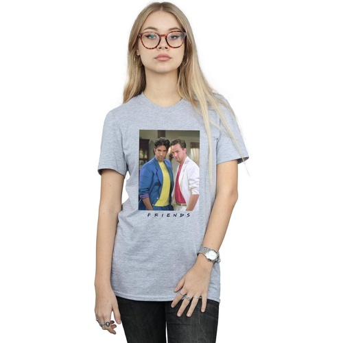 Vêtements Femme T-shirts manches longues Friends Ross And Chandler College Gris