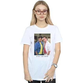 Vêtements Femme T-shirts manches longues Friends Ross And Chandler College Blanc
