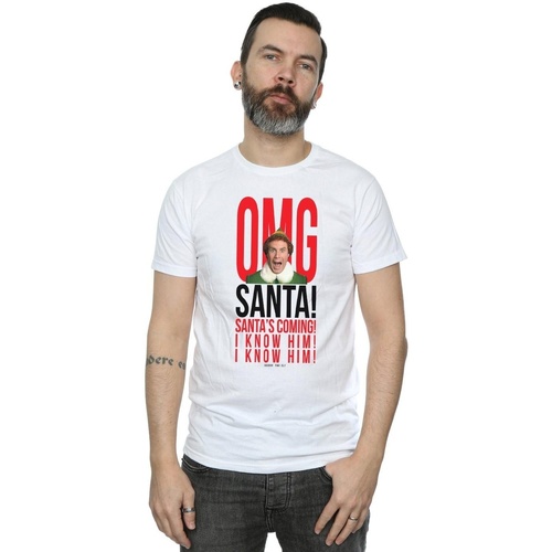 Vêtements Homme T-shirts manches longues Elf OMG Santa I Know Him Blanc