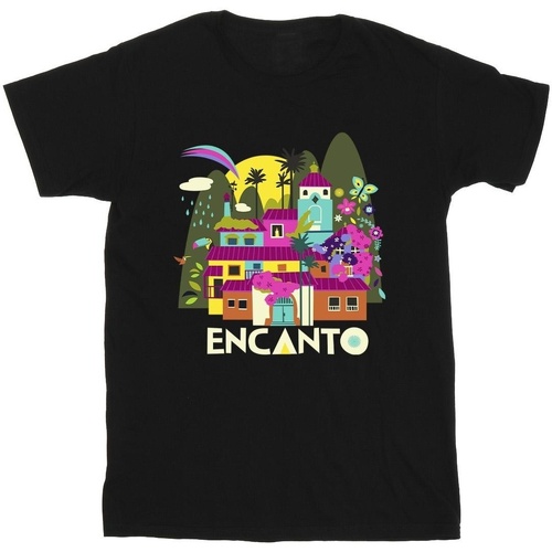 Vêtements Homme T-shirts manches longues Disney Encanto Many Houses Noir