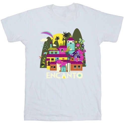 Vêtements Homme T-shirts manches longues Disney Encanto Many Houses Blanc