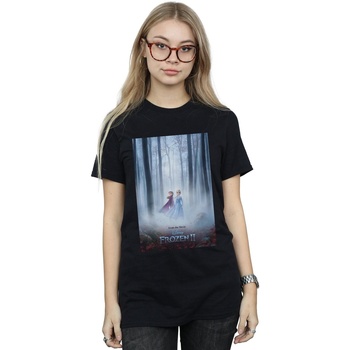 Vêtements Femme T-shirts manches longues Disney Frozen 2 Movie Poster Noir