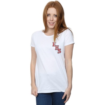 Vêtements Femme T-shirts manches longues Disney High School Musical The Musical EHS Logo Breast Print Blanc