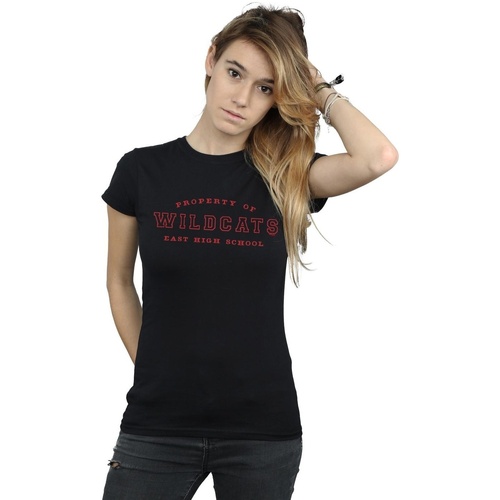 Vêtements Femme T-shirts manches longues Disney High School Musical The Musical Property Of Wildcats Noir
