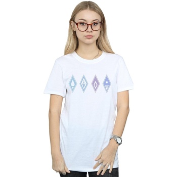 Vêtements Femme T-shirts manches longues Disney Frozen 2 Elements Symbols Blanc