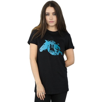 Vêtements Femme T-shirts manches longues Disney Frozen 2 Nokk Silhouette Noir