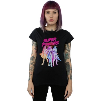 Vêtements Femme T-shirts manches longues Dc Comics Super Powers Neon Tropics Noir