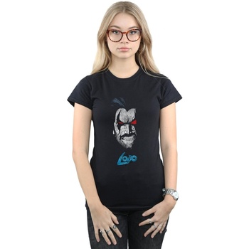 Vêtements Femme T-shirts manches longues Dc Comics Lobo Face Noir
