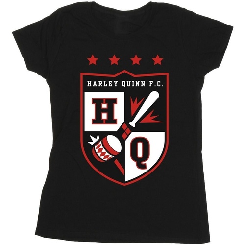 Vêtements Femme T-shirts manches longues Justice League Harley Quinn FC Pocket Noir
