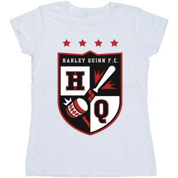 Vêtements Femme T-shirts manches longues Justice League Harley Quinn FC Pocket Blanc