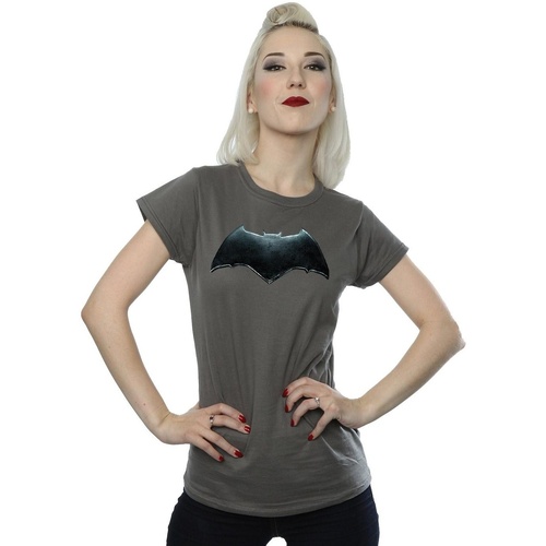 Vêtements Femme T-shirts manches longues Dc Comics Justice League Movie Batman Emblem Multicolore
