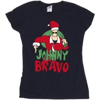 Vêtements Femme T-shirts manches longues Johnny Bravo Johnny Christmas Bleu