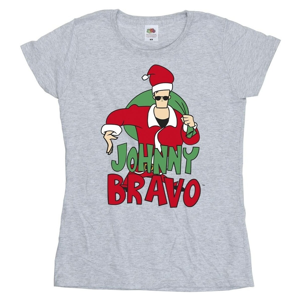 Vêtements Femme T-shirts manches longues Johnny Bravo Johnny Christmas Gris