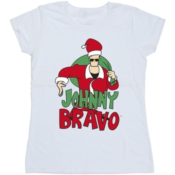 Vêtements Femme T-shirts manches longues Johnny Bravo Johnny Christmas Blanc