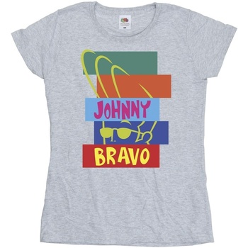 Vêtements Femme T-shirts manches longues Johnny Bravo Rectangle Pop Art Gris