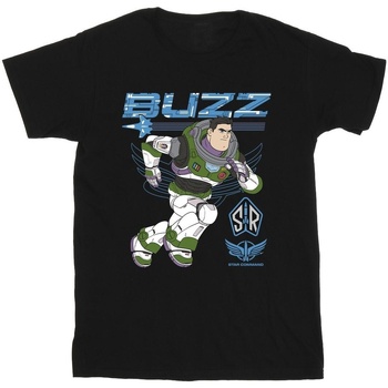 Vêtements Garçon T-shirts manches courtes Disney Lightyear Buzz Run To Action Noir