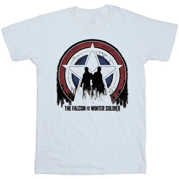 Vêtements Femme T-shirts manches longues Marvel The Falcon And The Winter Soldier Star Silhouettes Blanc