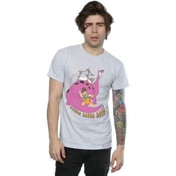 Vêtements Homme T-shirts manches longues The Flintstones Yabba Dabba Doo Gris