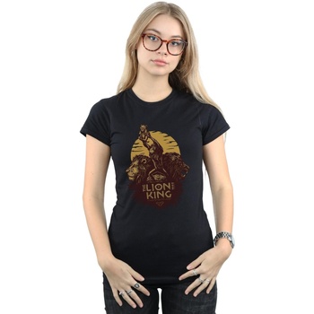 Vêtements Femme T-shirts manches longues Disney The Lion King Movie Sunrise Collage Noir