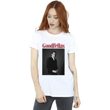 Vêtements Femme T-shirts manches longues Goodfellas Black And White Character Blanc