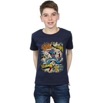 Vêtements Garçon T-shirts manches courtes Marvel Captain America Spang Bleu