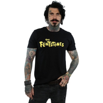 Vêtements Homme T-shirts manches longues The Flintstones Original Logo Noir
