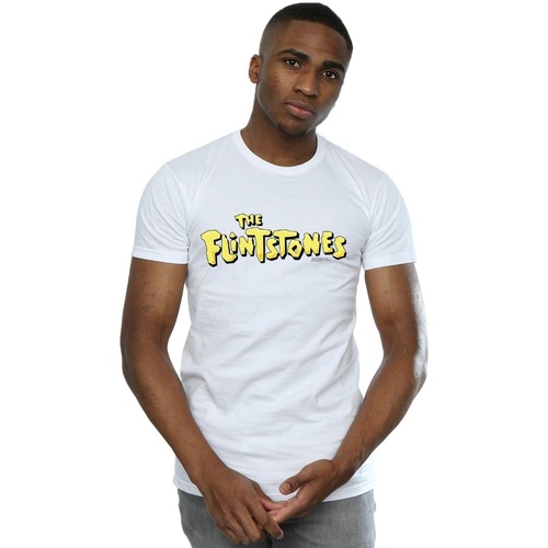 Vêtements Homme T-shirts manches longues The Flintstones Original Logo Blanc