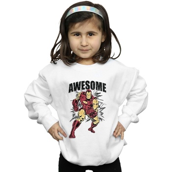 Vêtements Fille Sweats Marvel Awesome Iron Man Blanc