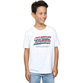 Vêtements Garçon T-shirts manches courtes Marvel Captain America AKA Steve Rogers Blanc