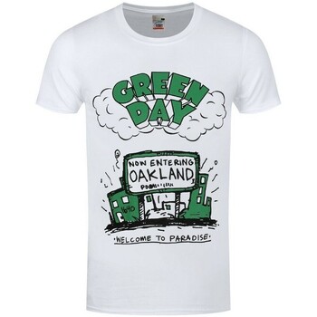 Vêtements T-shirts manches longues Green Day Welcome To Paradise Blanc
