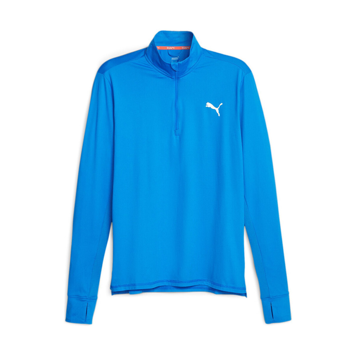Vêtements Homme Chemises manches courtes Puma RUN FAVORITE 1/4 ZIP Bleu