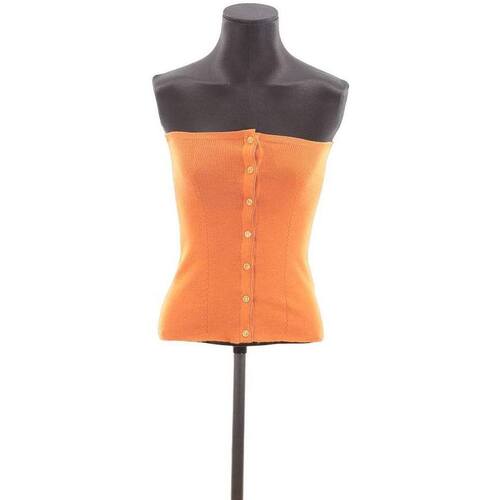Vêtements Femme Débardeurs / T-shirts sans manche Saint Laurent Top en laine Orange