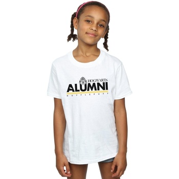 Vêtements Fille T-shirts manches longues Harry Potter Hogwarts Alumni Hufflepuff Blanc