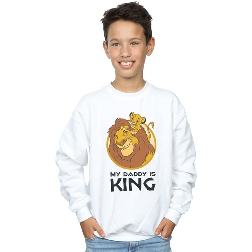 Vêtements Garçon Sweats Disney The Lion King My Daddy Is King Blanc