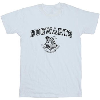 Vêtements Fille T-shirts Shorts manches longues Harry Potter Hogwarts Crest Blanc