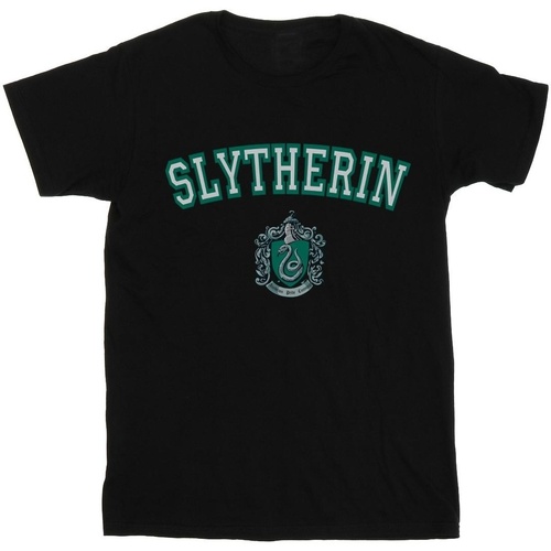 Vêtements Fille T-shirts Shorts manches longues Harry Potter Slytherin Crest Noir