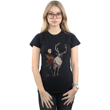 Vêtements Femme T-shirts manches longues Disney Frozen 2 Sven And Kristoff Noir