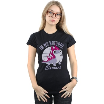 Vêtements Femme T-shirts manches longues Disney Frozen 2 Salamander Bruni Element Noir