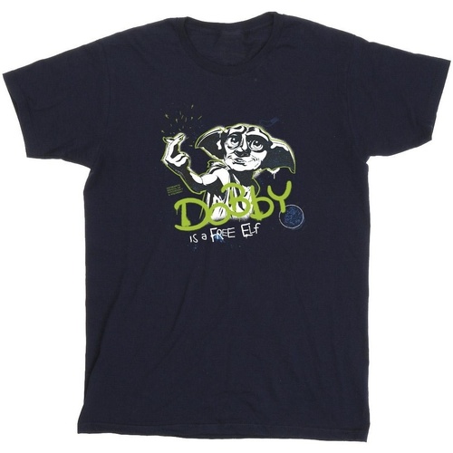 Vêtements Fille T-shirts manches longues Harry Potter Dobby A Free Elf Bleu