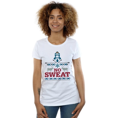 Vêtements Femme T-shirts manches longues Disney Frozen Oaken No Sweat Blanc