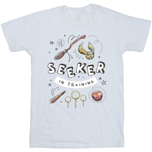 Vêtements Fille T-shirts manches longues Harry Potter Seeker In Training Blanc