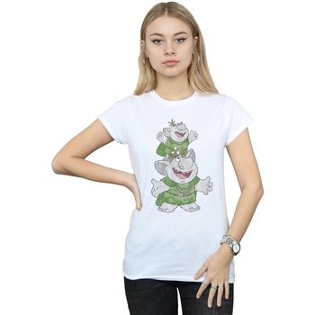 Vêtements Femme T-shirts manches longues Disney Frozen Handstacking Trolls Blanc